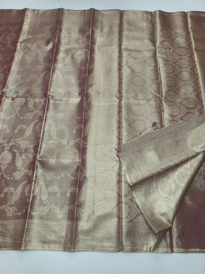 FANCY TISSUE BROCADE SILK SAREE