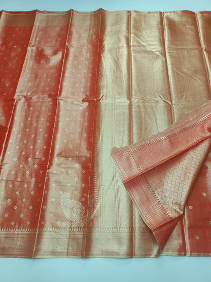 FANCY TISSUE BROCADE SILK SAREE
