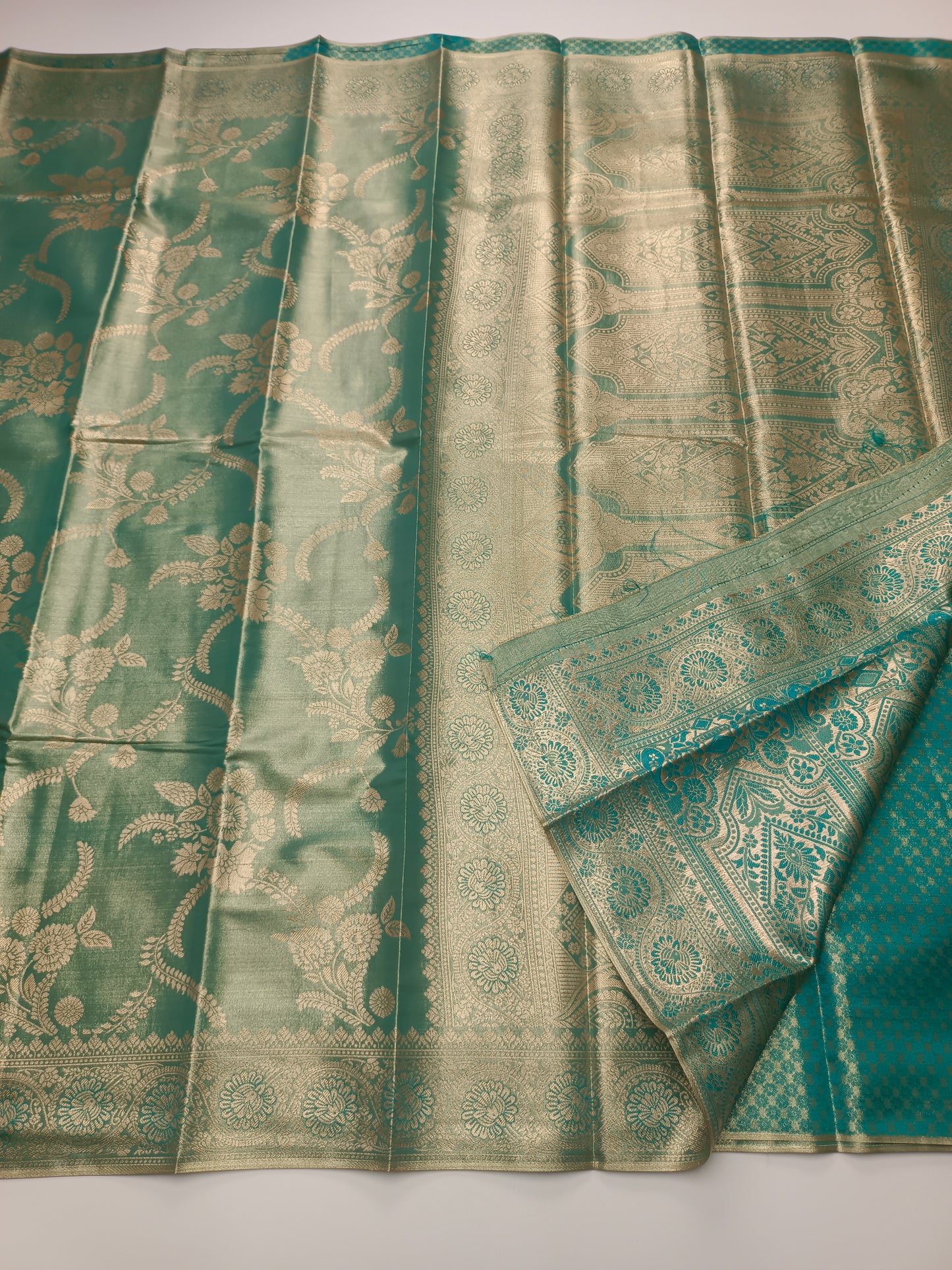 FANCY TISSUE BROCADE SILK SAREE