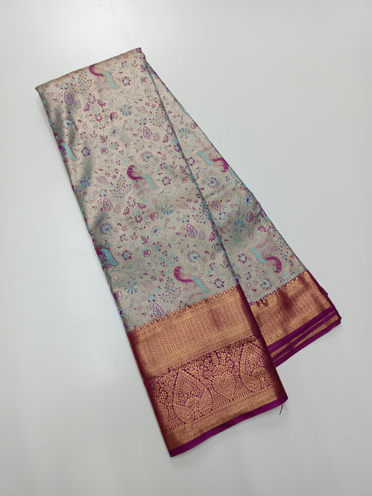 FANCY TISSUE BROCADE SAREE