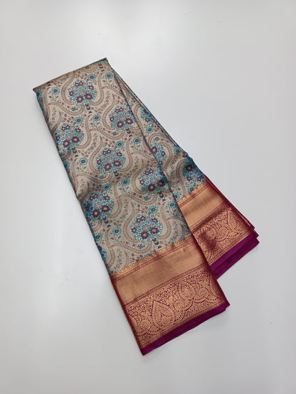 FANCY TISSUE BROCADE SAREE