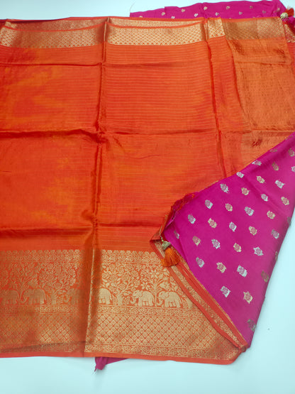 FANCY SEMI DOLA SILK SAREE(SPECIAL 30% DISCOUNT)