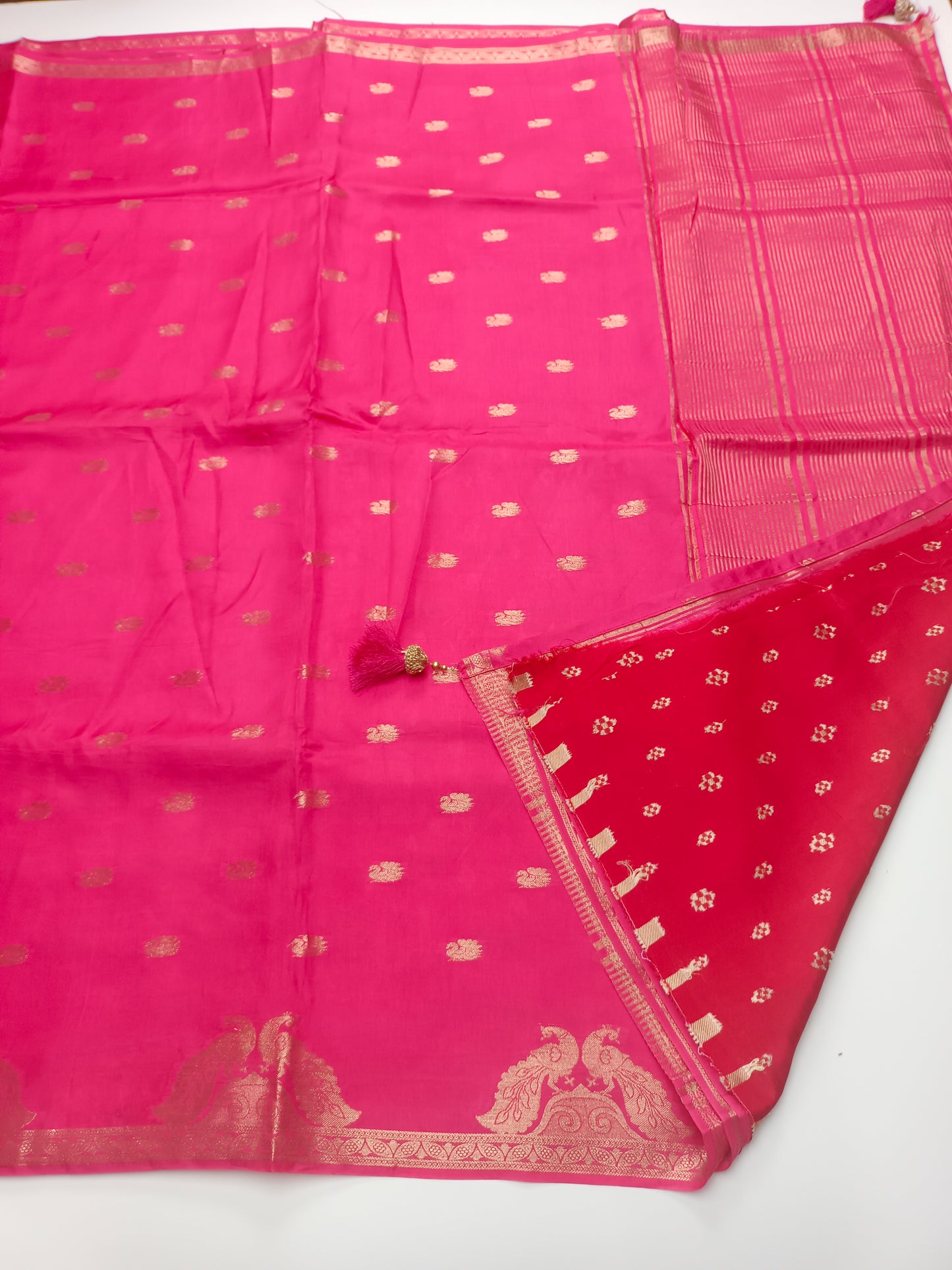 FANCY SEMI DOLA SILK SAREE(SPECIAL 30% DISCOUNT)