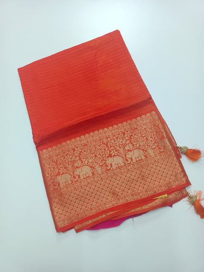 FANCY SEMI DOLA SILK SAREE(SPECIAL 30% DISCOUNT)