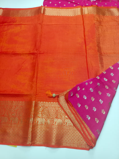 FANCY SEMI DOLA SILK SAREE(SPECIAL 30% DISCOUNT)