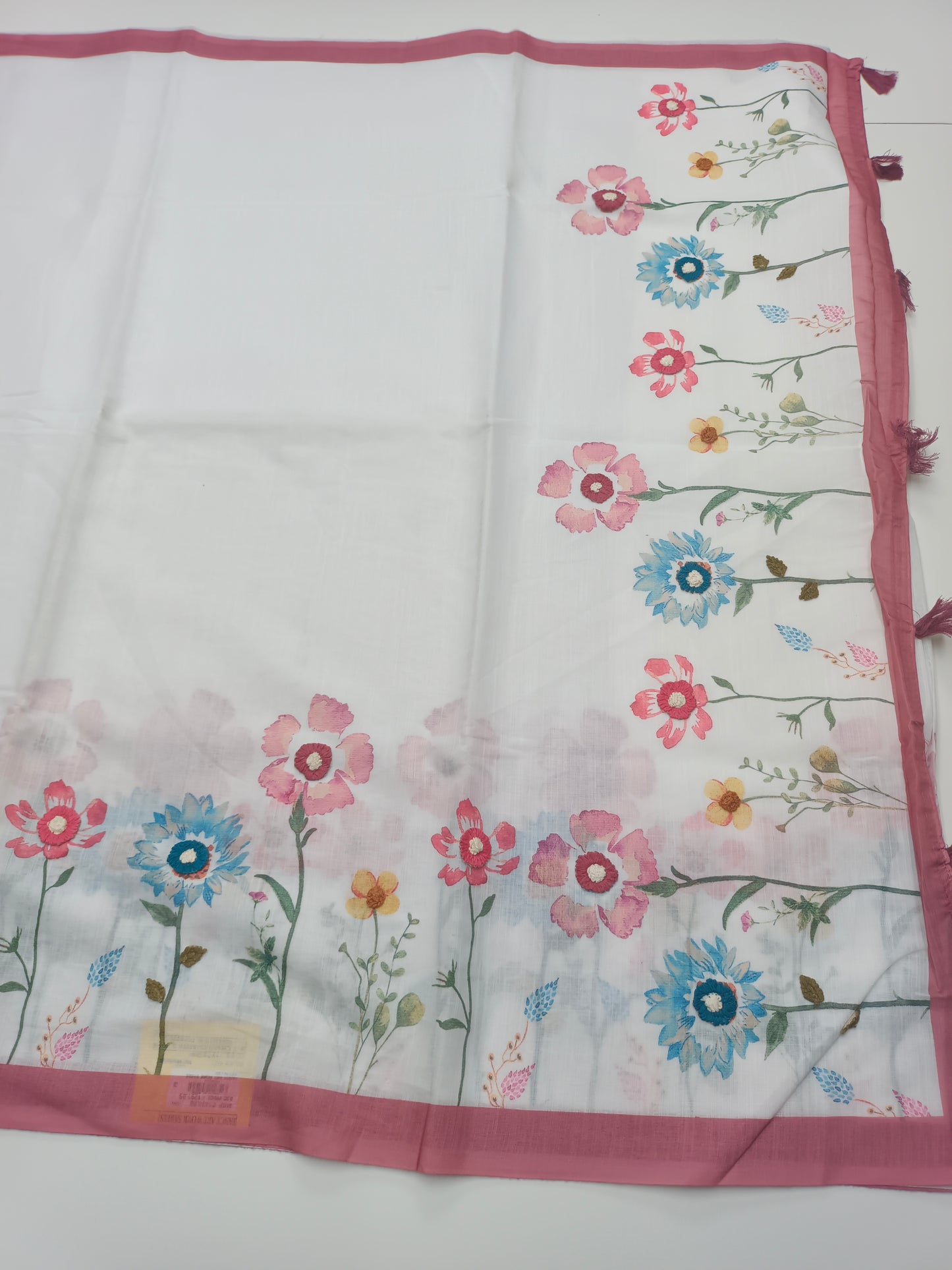 FANCY LENIN WORK SAREE (SPECIAL 30% DISCOUNT)