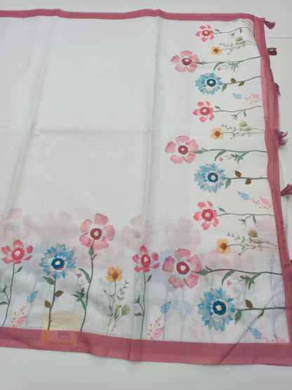FANCY LENIN WORK SAREE (SPECIAL 30% DISCOUNT)