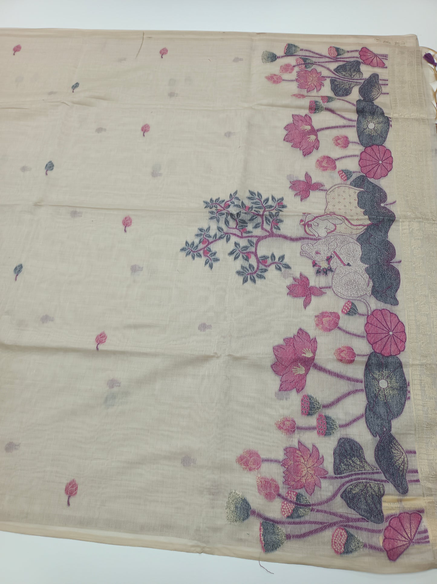 FANCY CHANDERI SILK SAREE (SPECIAL 30% DISCOUNT)