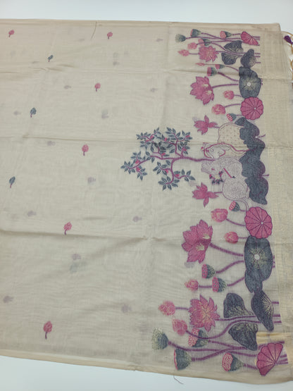 FANCY CHANDERI SILK SAREE (SPECIAL 30% DISCOUNT)