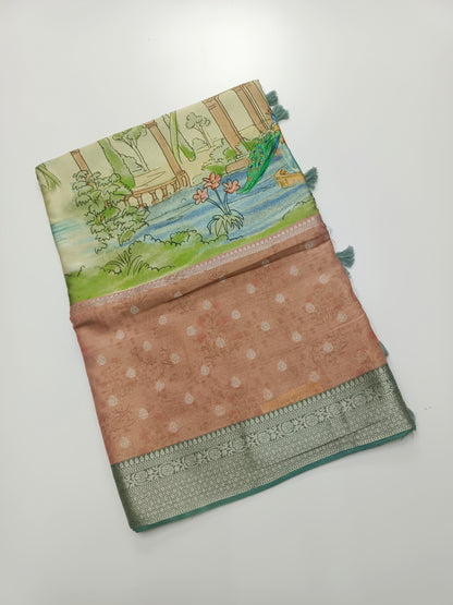 FANCY SEMI DOLA SILK SAREE (SPECIAL 30% DISCOUNT)