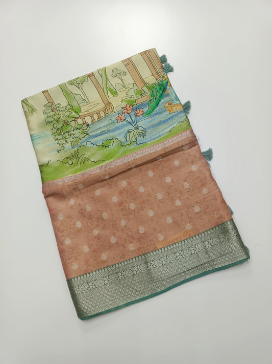 FANCY SEMI DOLA SILK SAREE (SPECIAL 30% DISCOUNT)