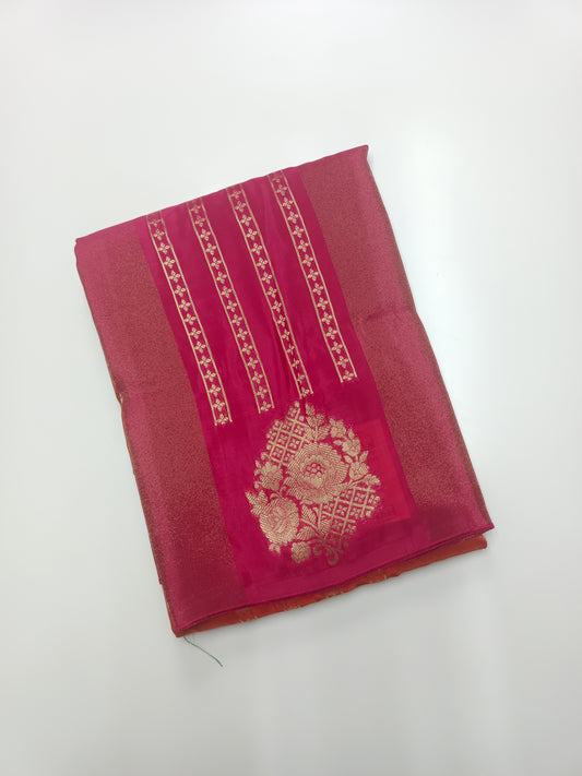 2D FANCY ORGANZA CREPE SILK SAREE
