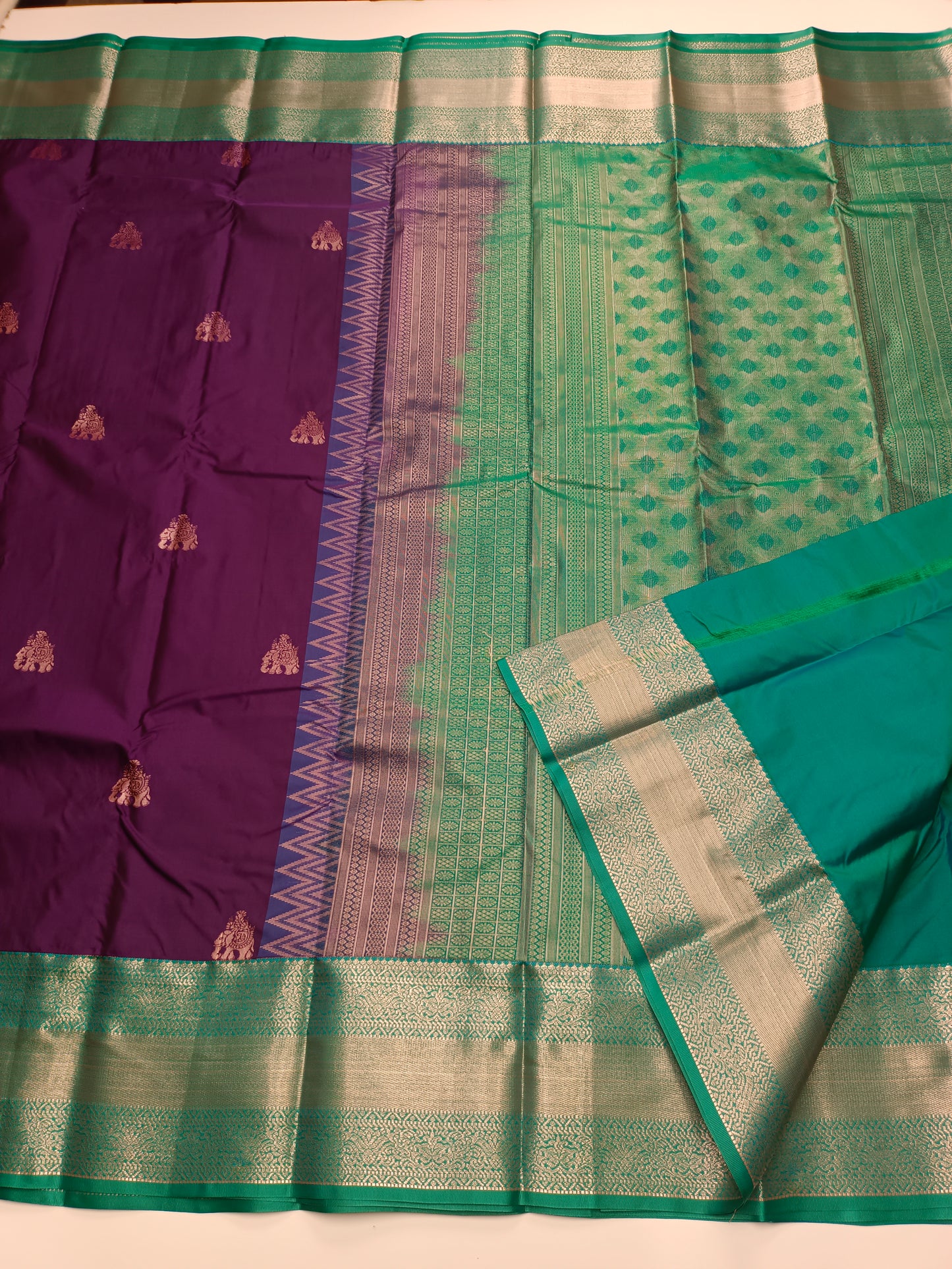 KANCHIPURAM SEMI SILK SAREE