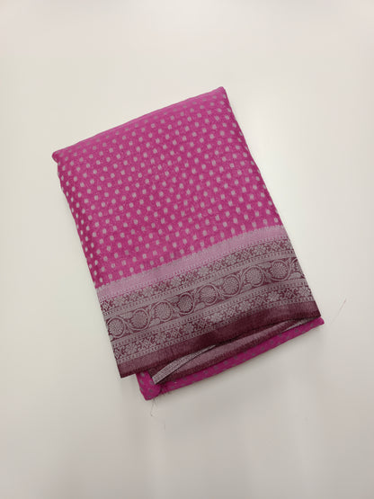 SEMI KADDI GEORGETTE CHIFFON  SAREE