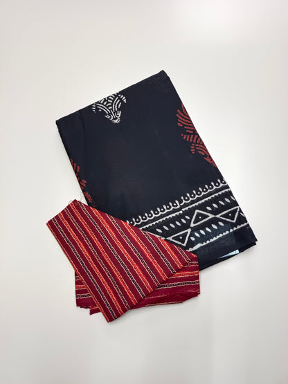 FANCY PRINTED COTTON SAREE