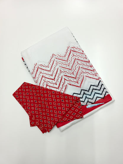 FANCY PRINTED COTTON SAREE