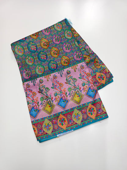 FANCY PASHMINA POSITION PRINT SAREE