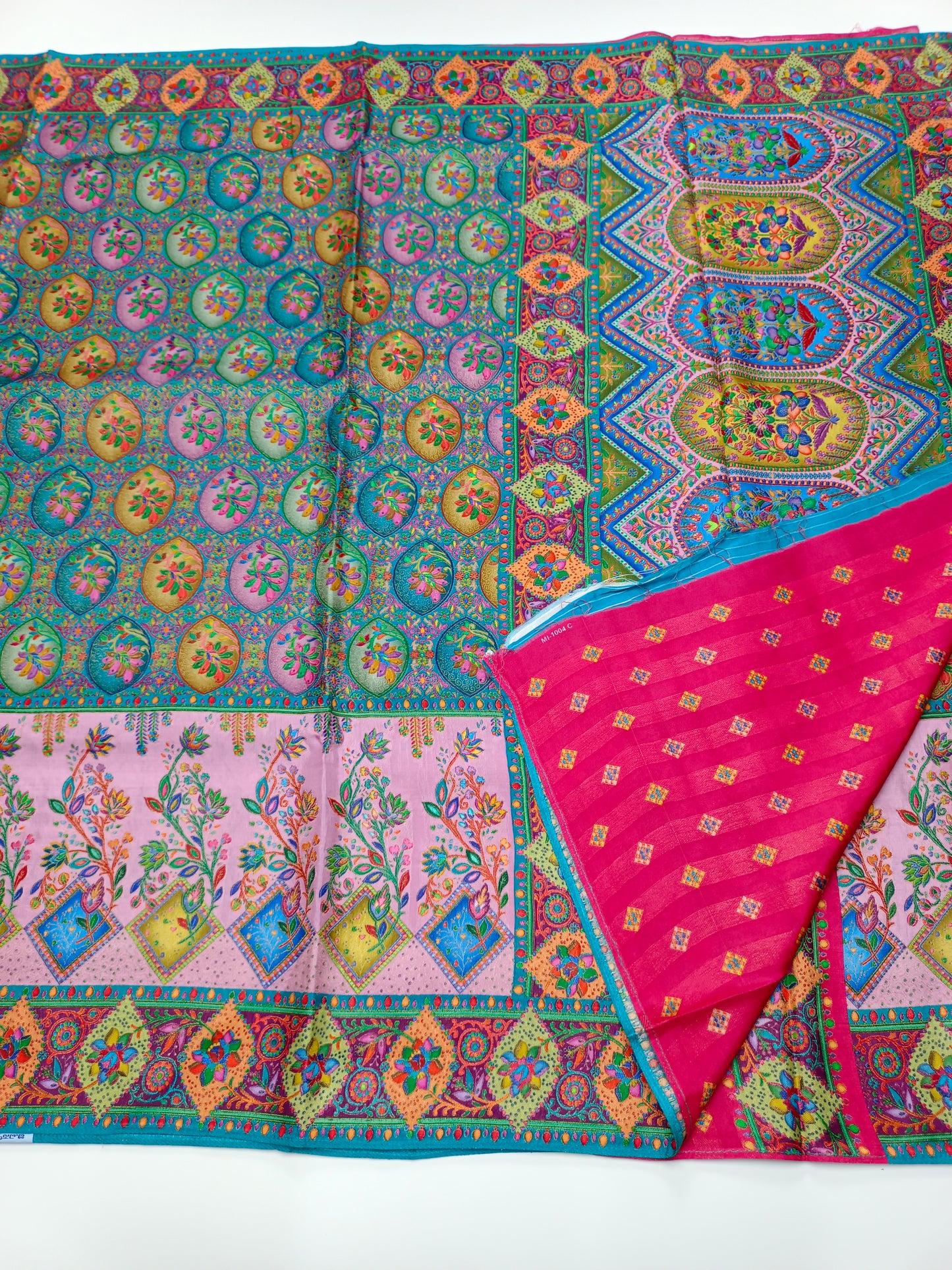 FANCY PASHMINA POSITION PRINT SAREE