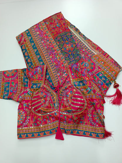 FANCY RAJWADI SAREE WITH READY BLOUSE