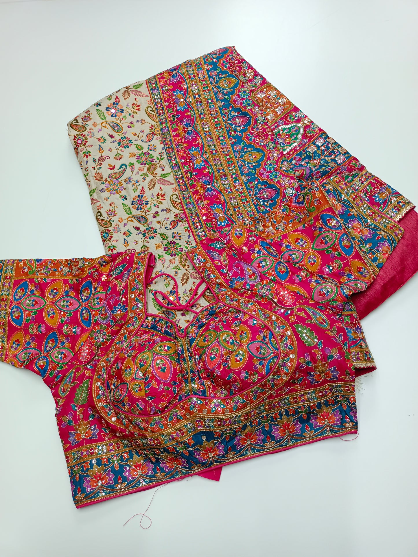 FANCY RAJWADI SAREE WITH READY BLOUSE