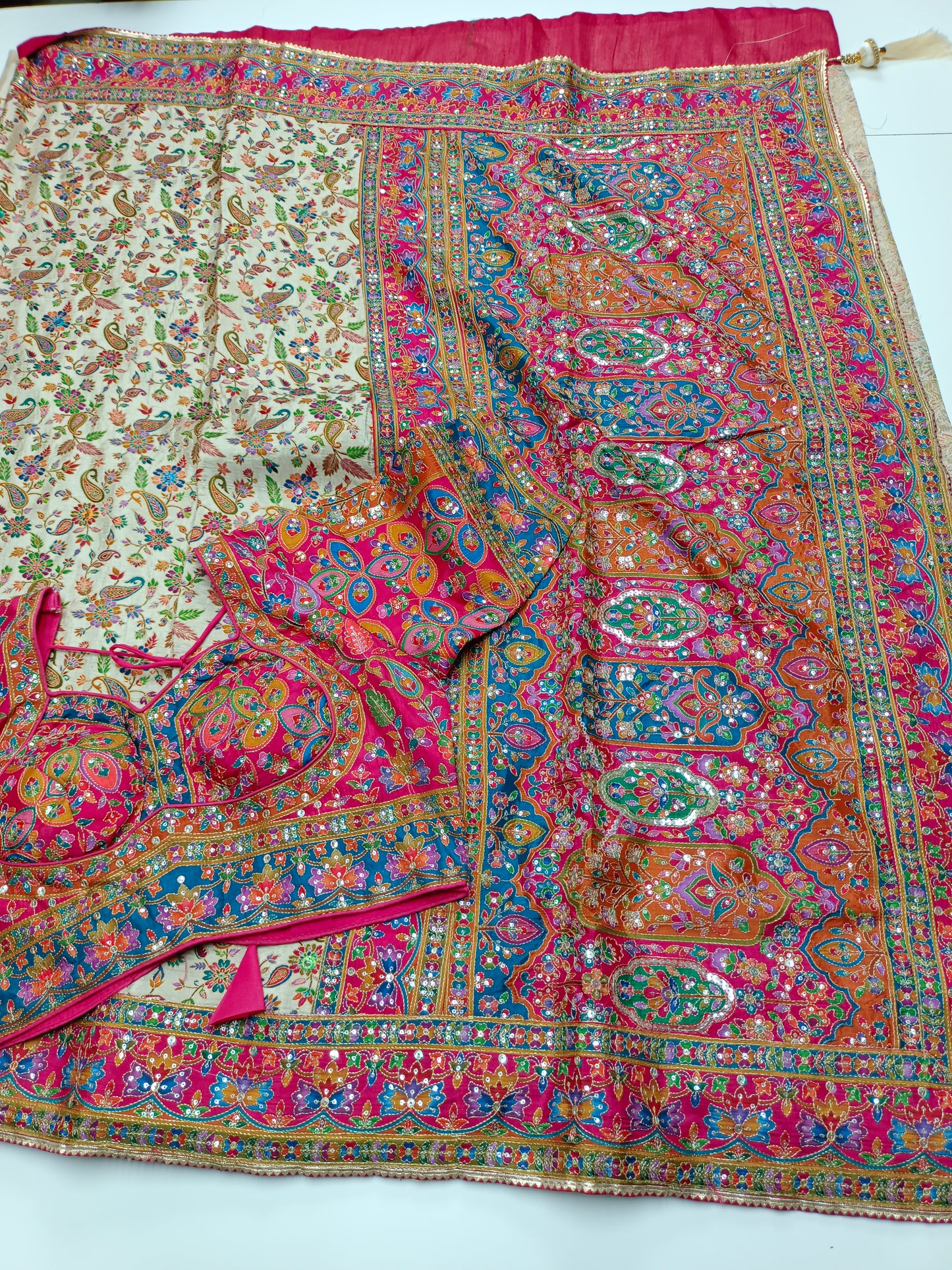 FANCY RAJWADI SAREE WITH READY BLOUSE