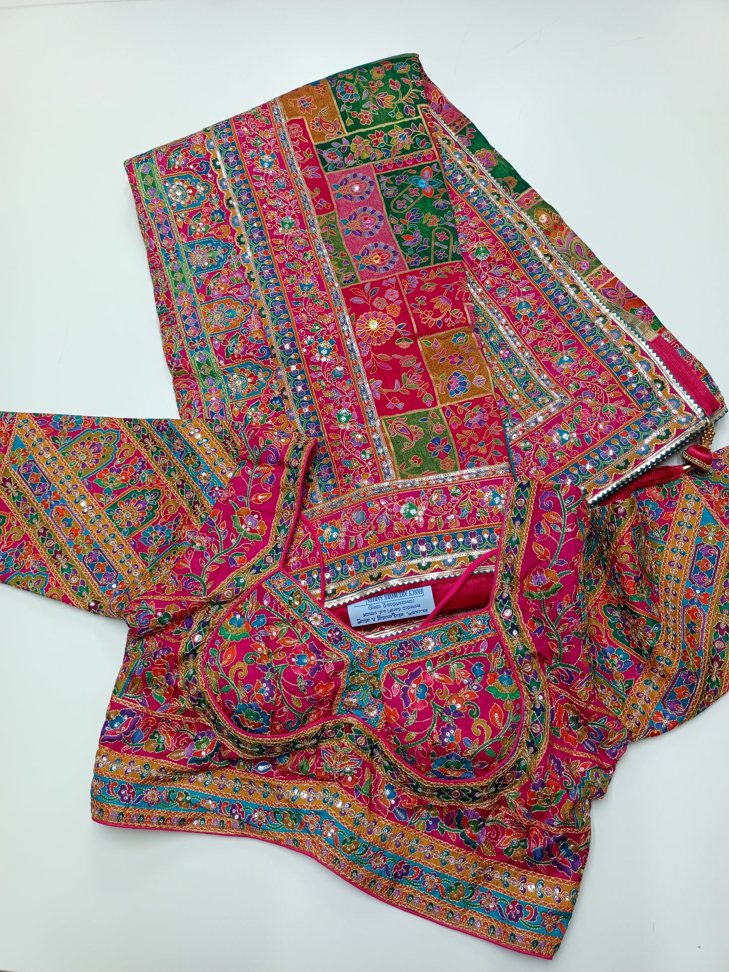 FANCY RAJWADI SAREE WITH READY BLOUSE