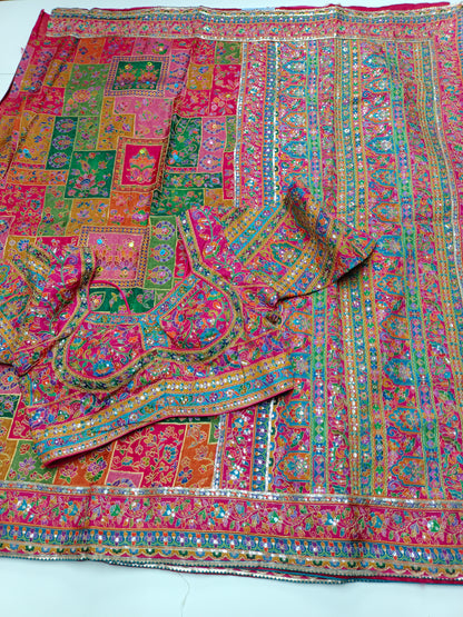 FANCY RAJWADI SAREE WITH READY BLOUSE