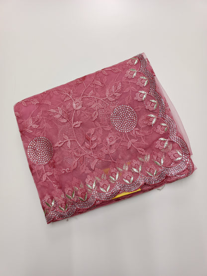 FANCY NETED WORK SAREE