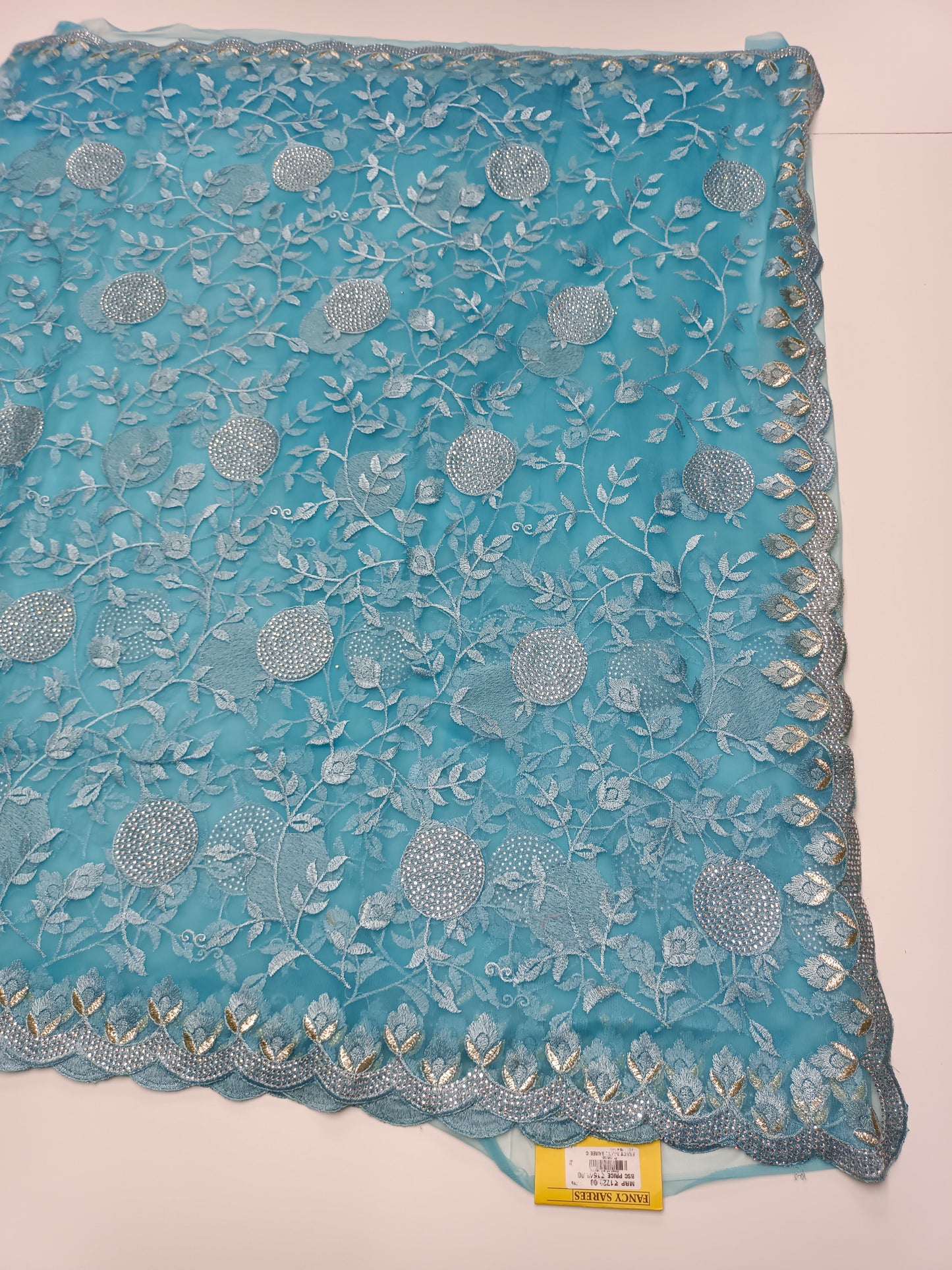 FANCY NETED WORK SAREE