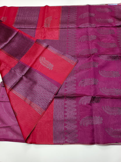 FANCY TUSSER SILK SAREE