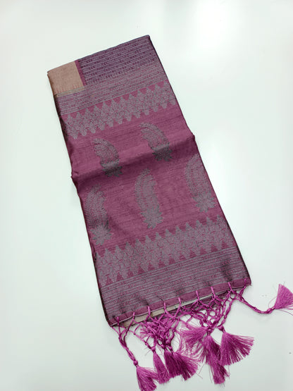 FANCY TUSSER SILK SAREE