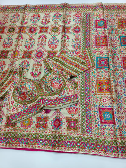 FANCY RAJWADI SAREE WITH READY BLOUSE