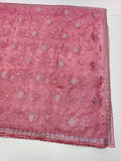 FANCY NETED WORK SAREE