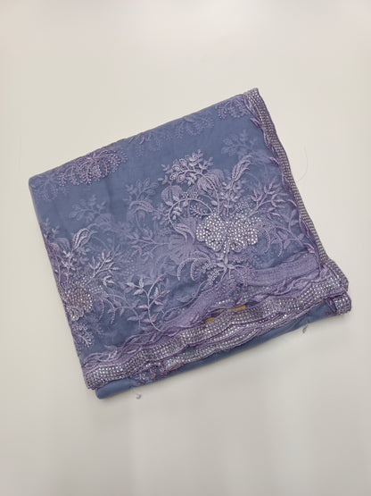 FANCY NETED WORK SAREE