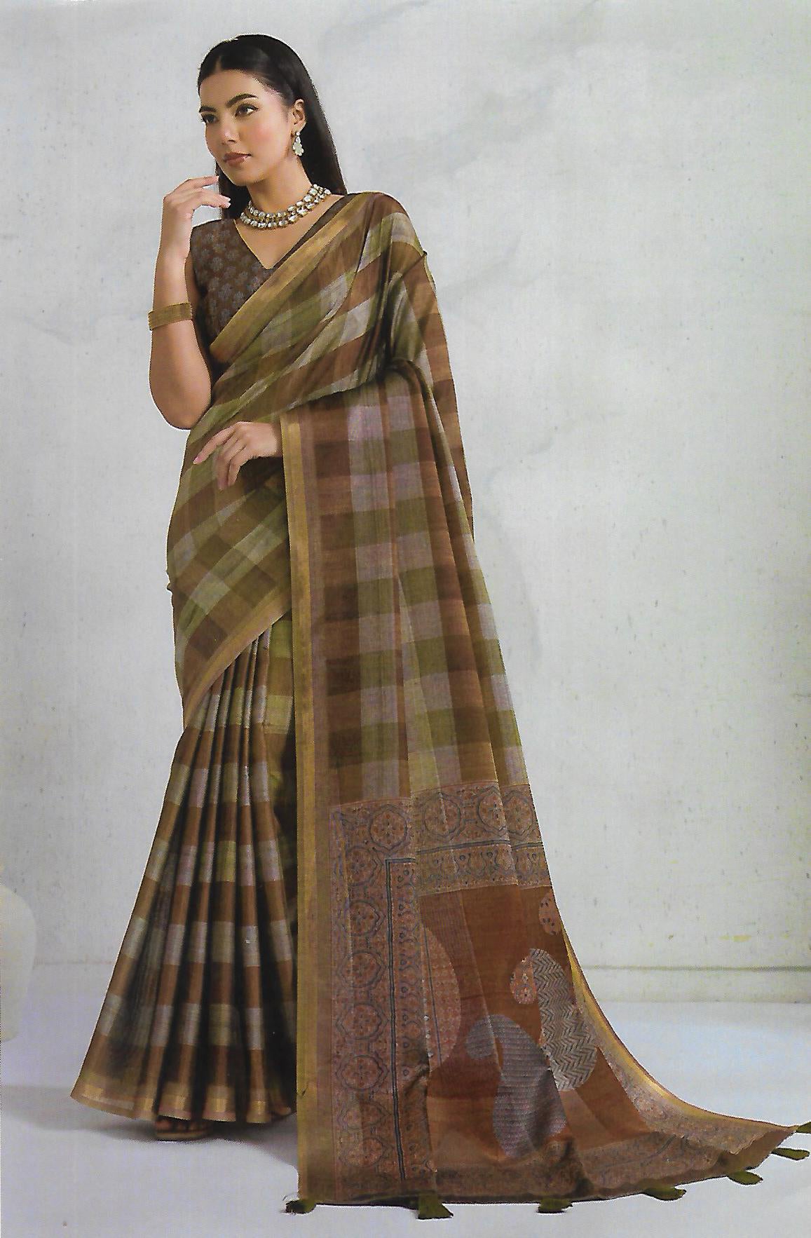 FANCY TUSSER SILK SAREE