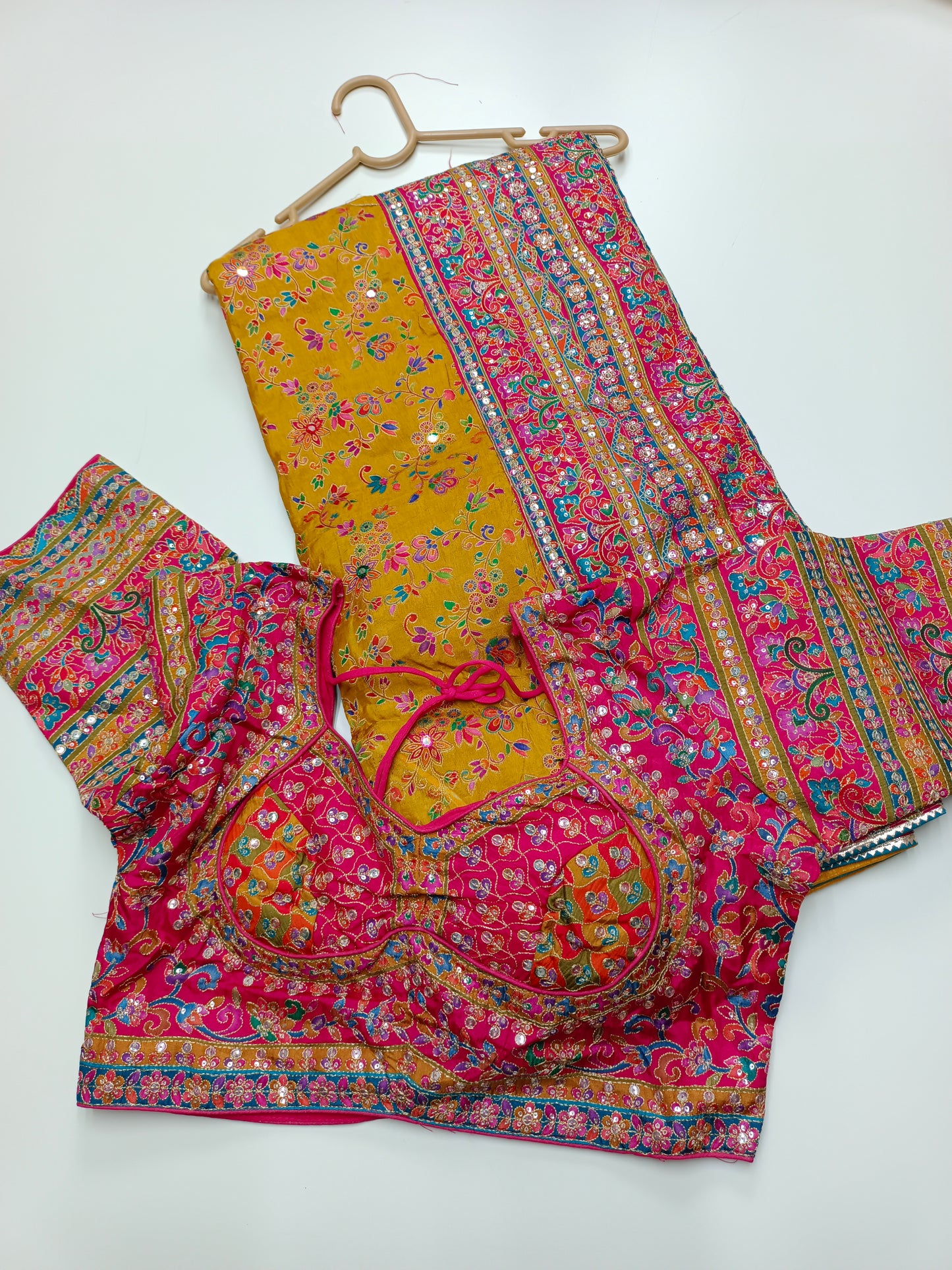FANCY RAJWADI SAREE WITH READY BLOUSE