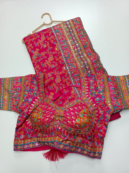 FANCY RAJWADI SAREE WITH READY BLOUSE