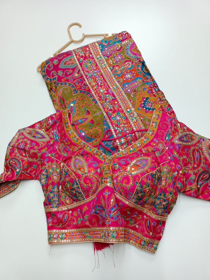 FANCY RAJWADI SAREE WITH READY BLOUSE