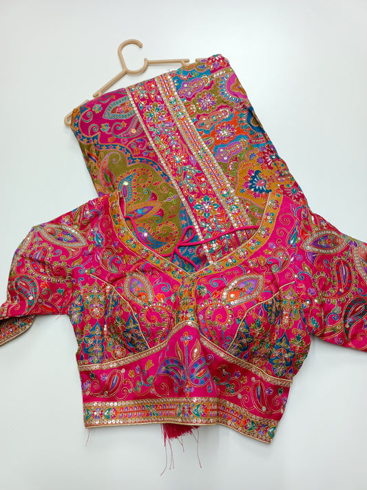 FANCY RAJWADI SAREE WITH READY BLOUSE