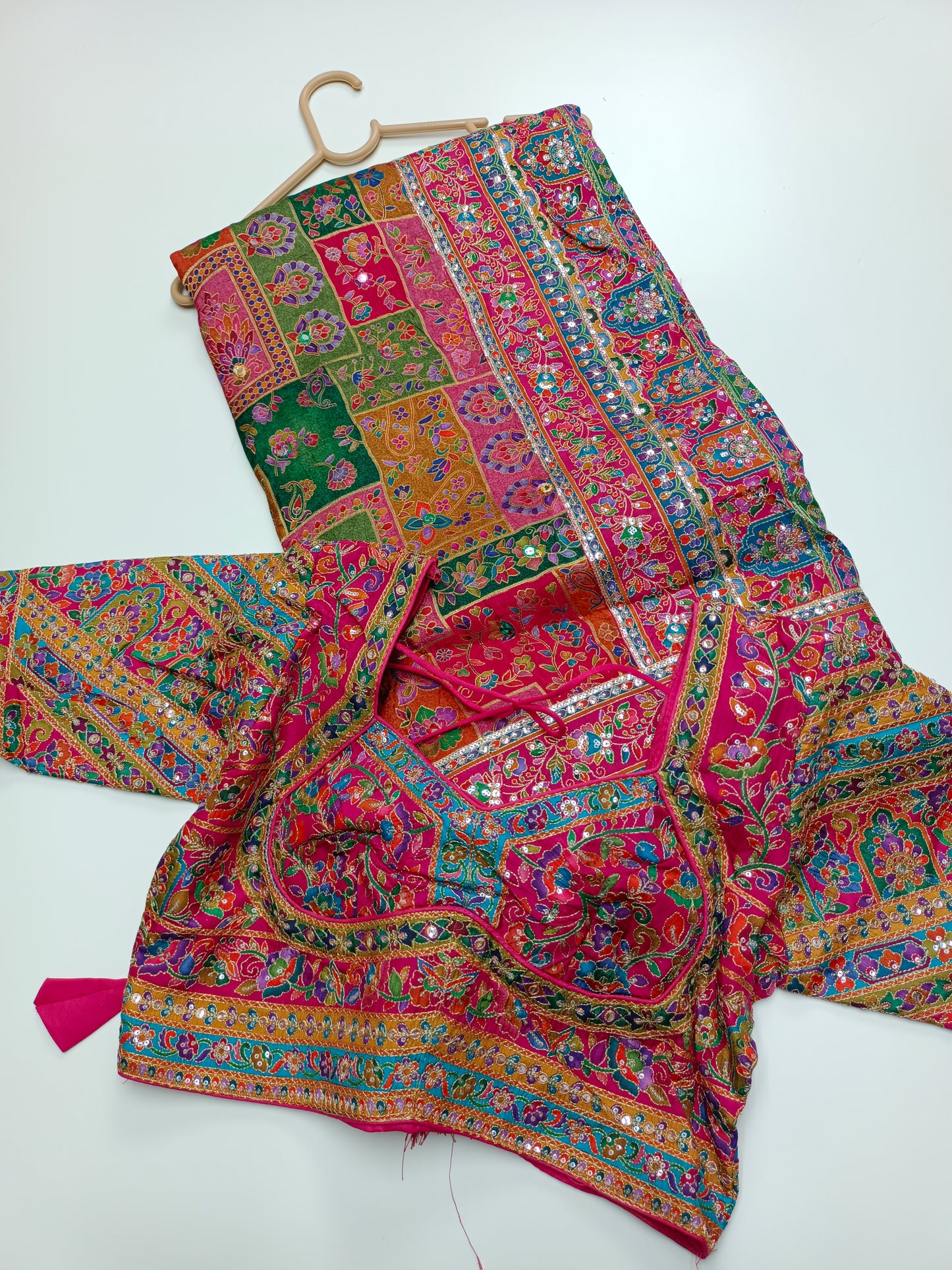 FANCY RAJWADI SAREE WITH READY BLOUSE