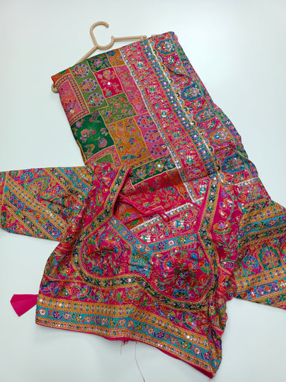 FANCY RAJWADI SAREE WITH READY BLOUSE