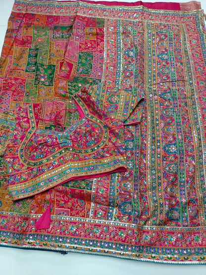 FANCY RAJWADI SAREE WITH READY BLOUSE