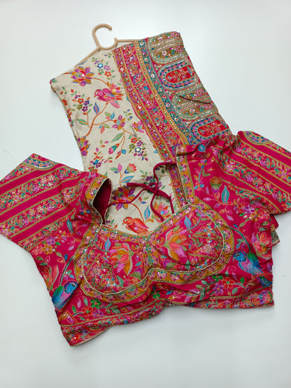 FANCY RAJWADI SAREE WITH READY BLOUSE