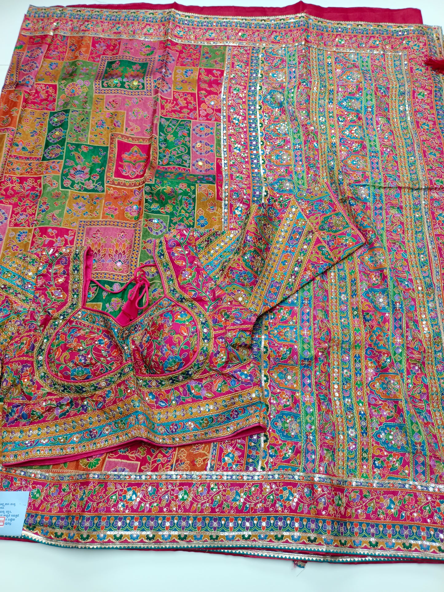 FANCY RAJWADI SAREE WITH READY BLOUSE