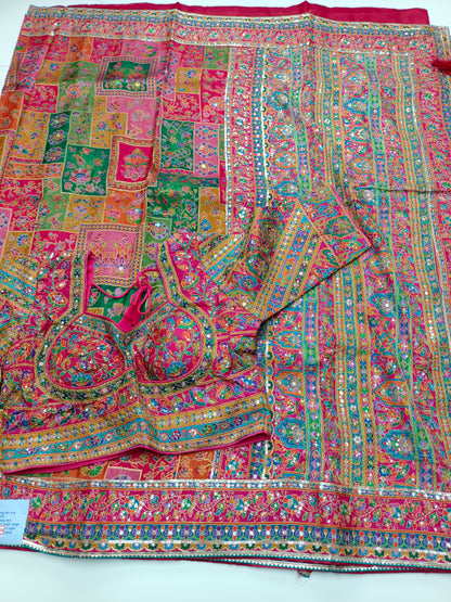 FANCY RAJWADI SAREE WITH READY BLOUSE