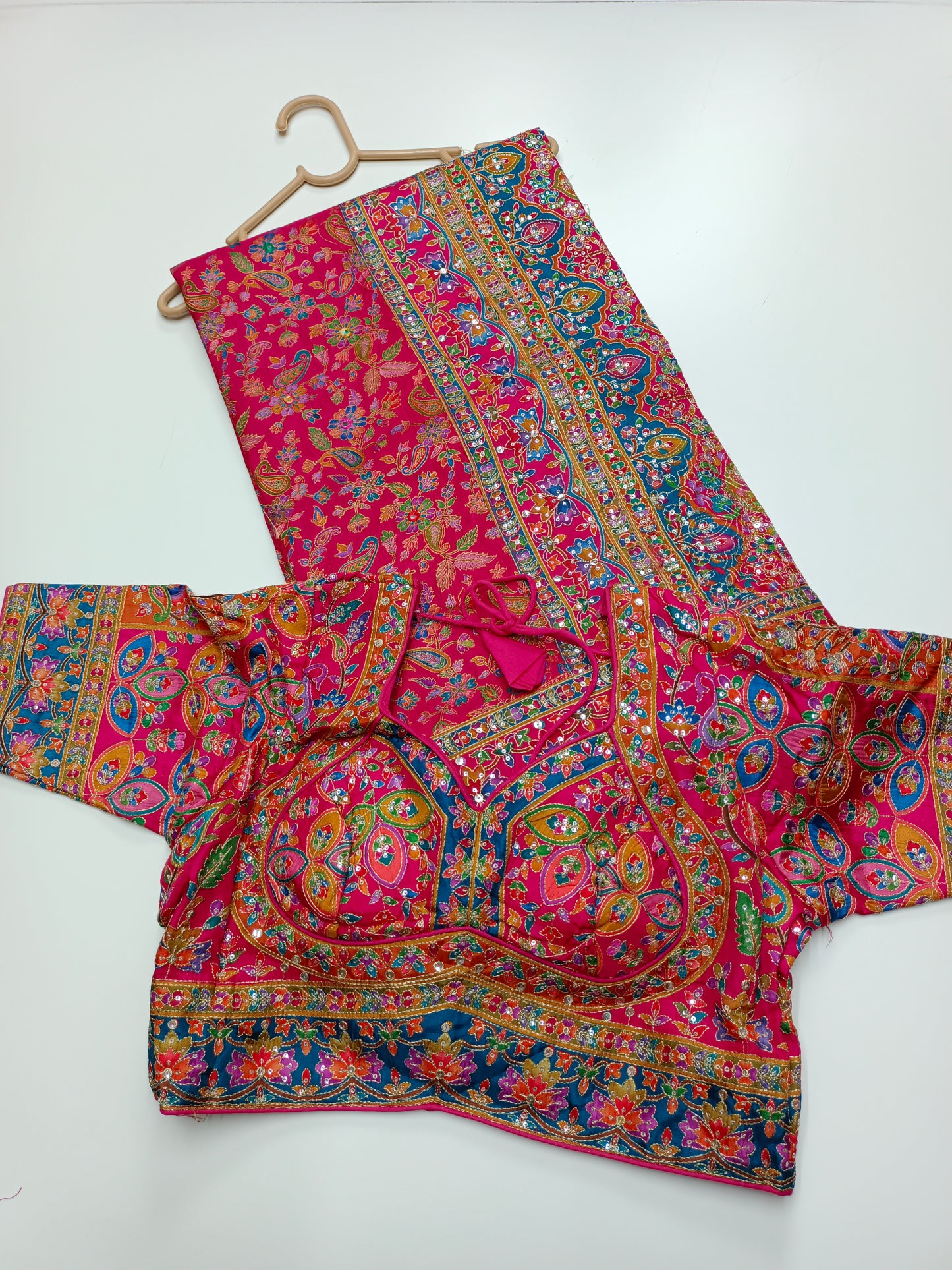 FANCY RAJWADI SAREE WITH READY BLOUSE