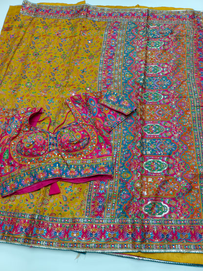 FANCY RAJWADI SAREE WITH READY BLOUSE