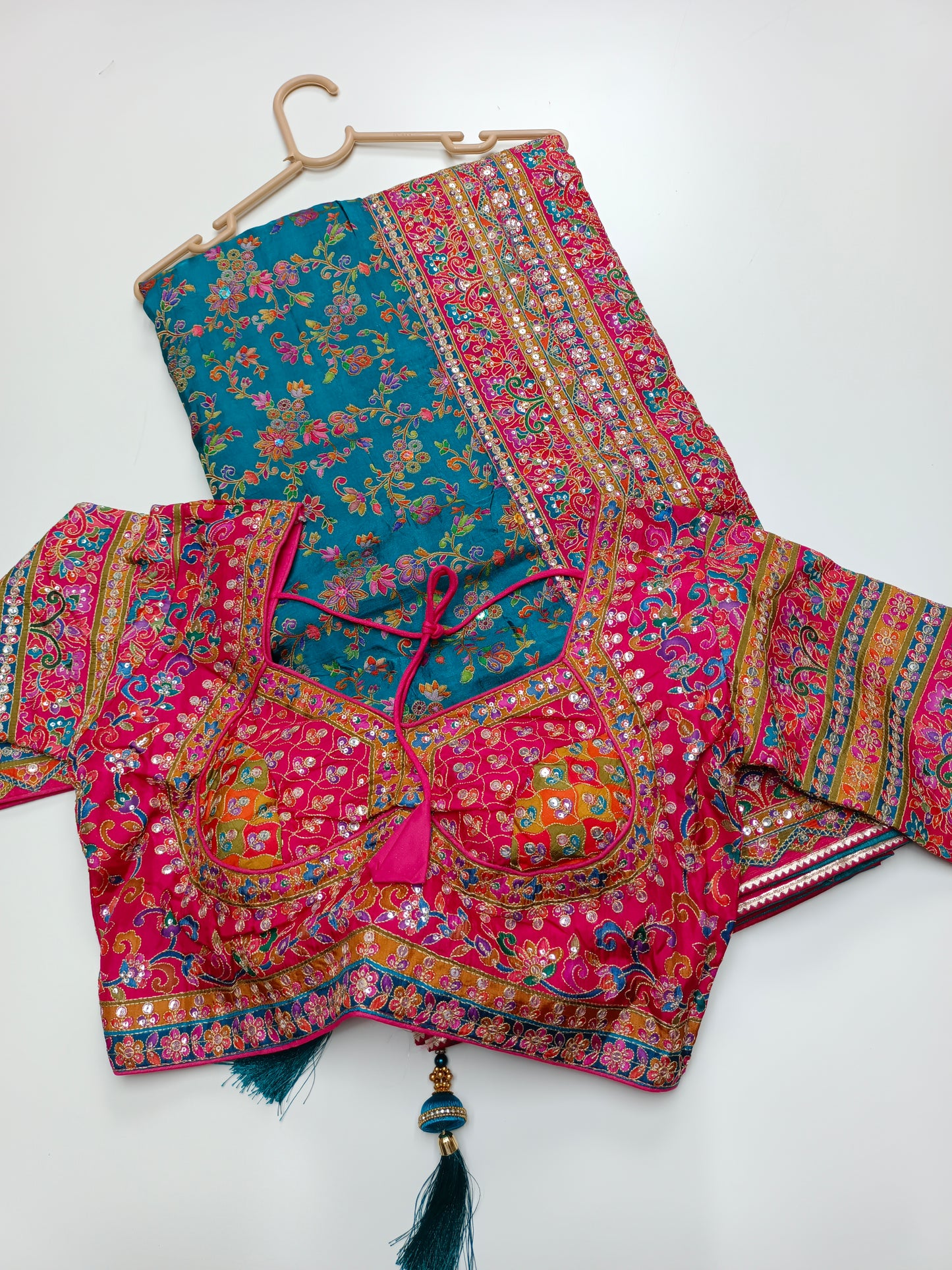 FANCY RAJWADI SAREE WITH READY BLOUSE