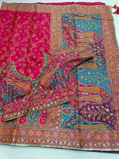 FANCY RAJWADI SAREE WITH READY BLOUSE