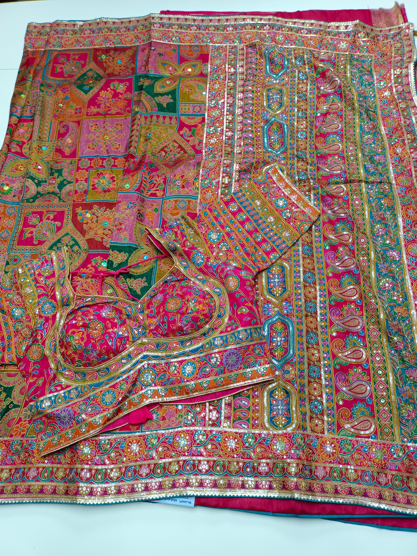 FANCY RAJWADI SAREE WITH READY BLOUSE